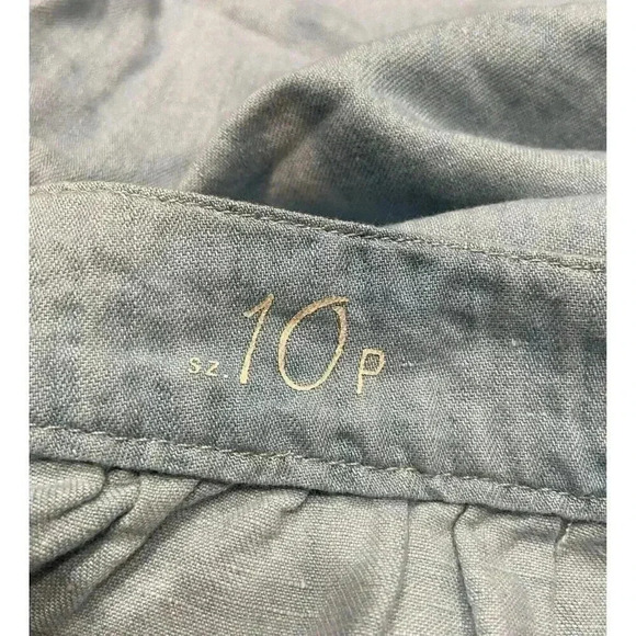 Ann Taylor LOFT Linen Denim Blend‎ Skirt Womens Size 10 Petite Blue Casual NWT - Picture 5 of 8